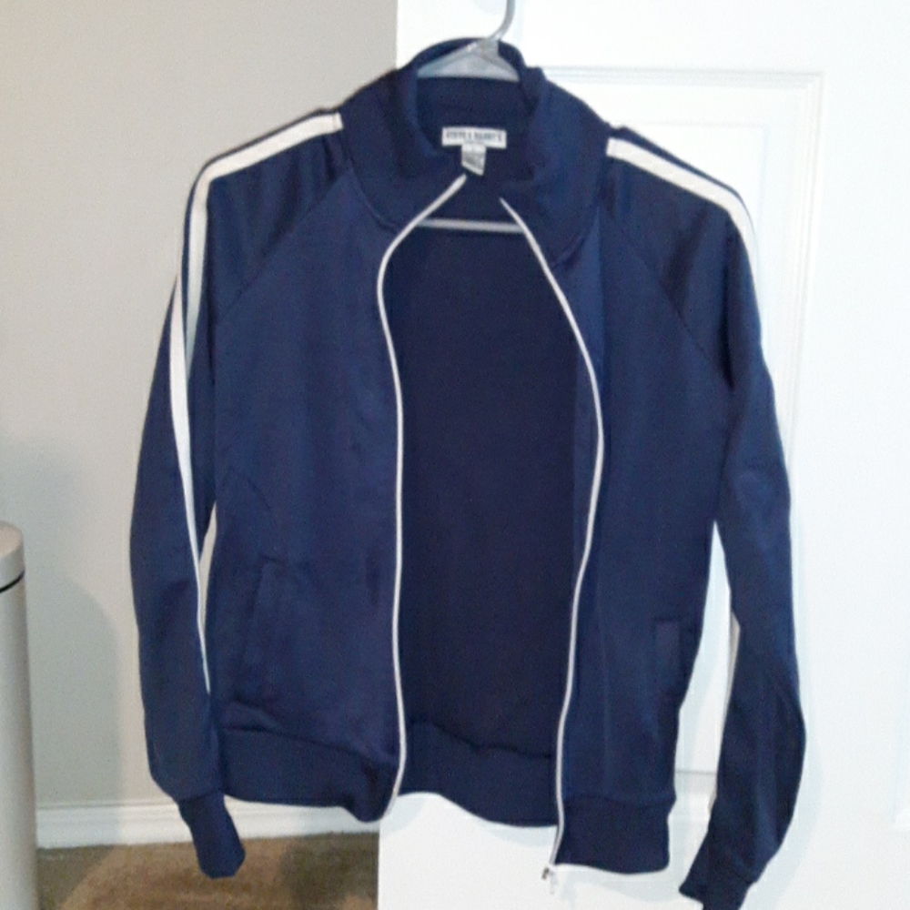 Navy blue zip up jacket